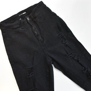 Fashion Nova Ripped High Rise Skinny Jeans